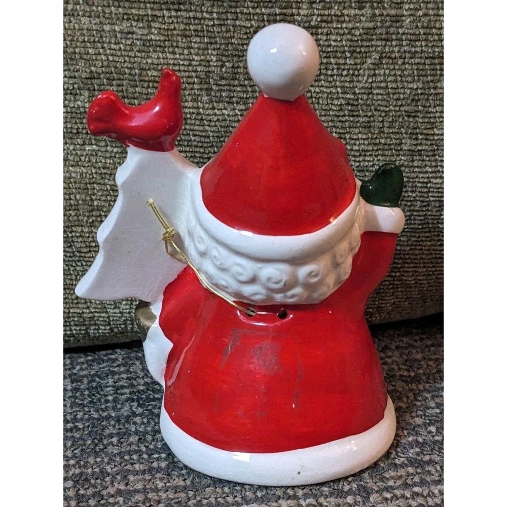 Vintage Napcoware Santa With Partridge In Pear Tree Christmas Napco NO Clapper - Picture 3 of 9